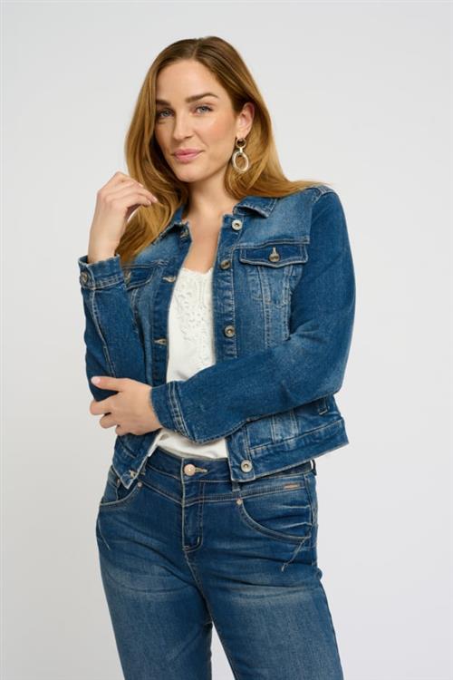 Cream Lisa Denim Jacket Kvinde Blå Denimjakker Str 44 Denim - hos Magasin