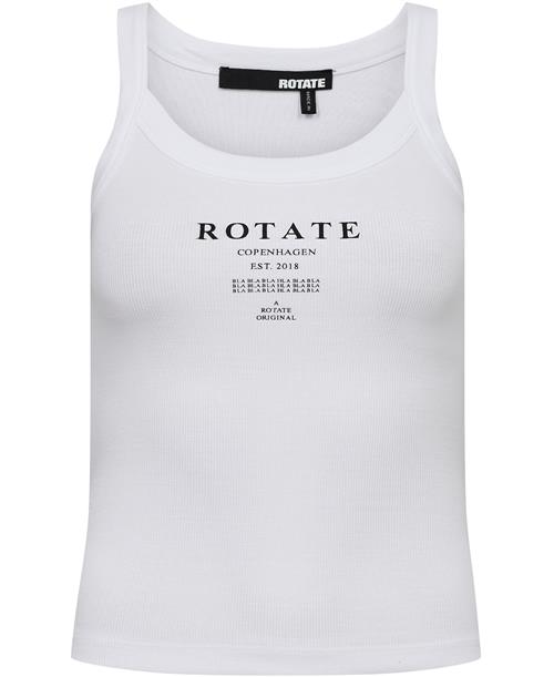 ROTATE Birger Christensen Ribbed Tank TOP Kvinde Bright White Tanktoppe Str XS - hos Magasin