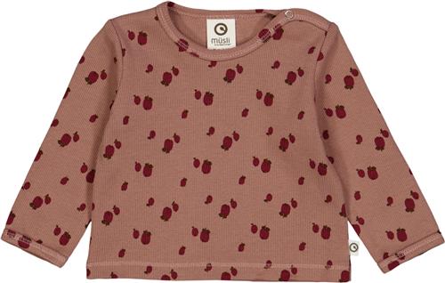 Se Müsli by Green Cotton Apple l/s T Baby Str 92 - Daydream/ Cabernet/ Bark Bluser Bomuld hos Magasin ved Magasin