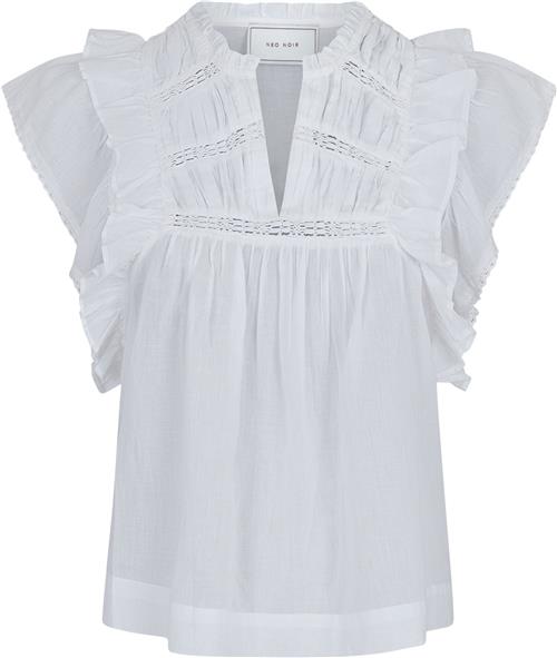 Neo Noir Jayla S Voile Top Kvinde White Toppe Str 34 - hos Magasin