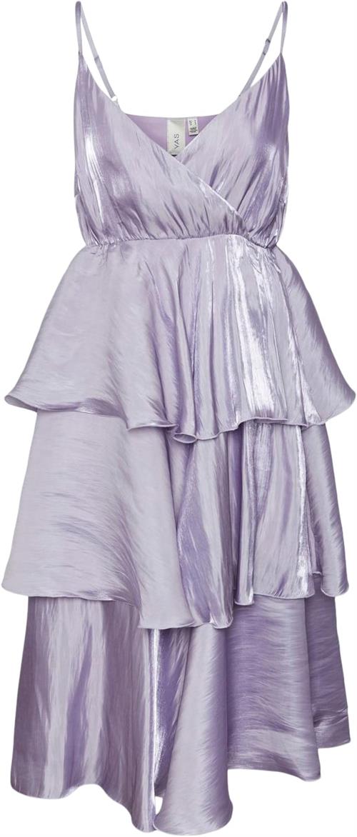 YAS Yassana Strap Midi Dress BM Kvinde Lavender Aura Midi Kjoler Regular Fit Str S - hos Magasin