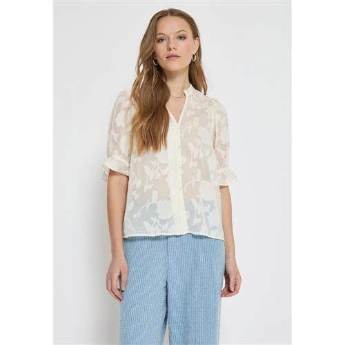 Se Minus Msrekira Vneck Blouse Kvinde Light Birch Kortærmede Skjorter Str 40 - hos Magasin ved Magasin