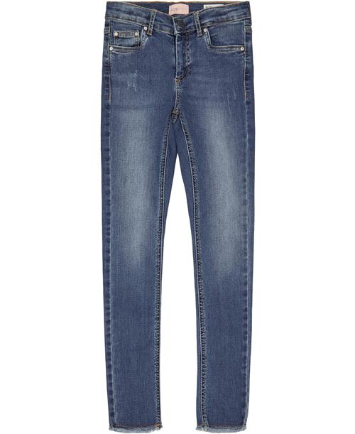 ONLY Konblush Skinny RAW Jeans 1303 Noos Str 128 cm / 8 år - Blå Jeans Bomuld hos Magasin