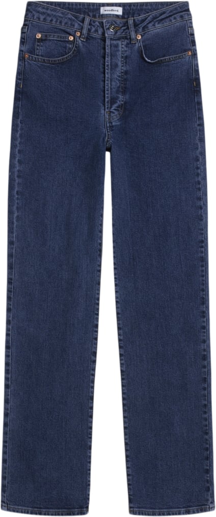 Woodbird Maria Dark Vintage Jeans Kvinde Dark Blue Straight Jeans Str 28 / 33 - Bomuld hos Magasin