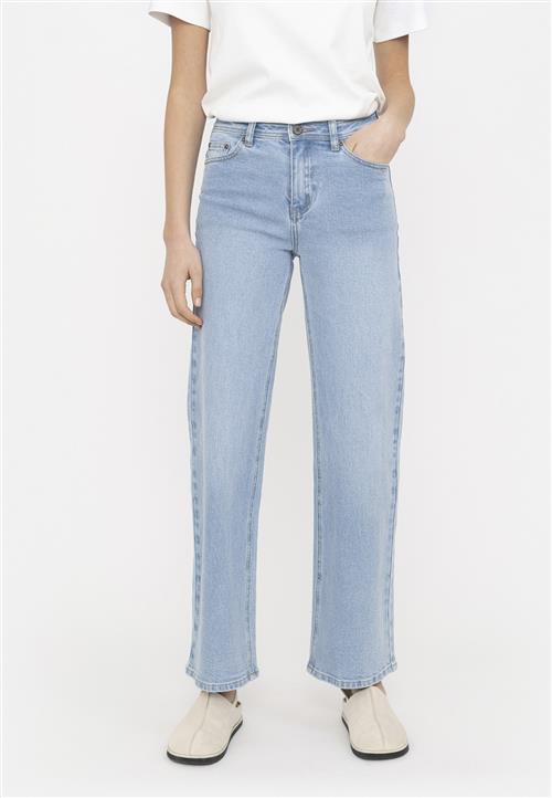 Soft Rebels Srwilla Midwaist Wide Jeans Kvinde Light Blue Wash Straight Jeans Str L - Denim hos Magasin