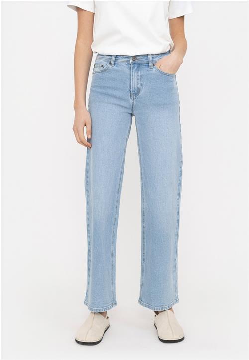 Soft Rebels Srwilla Midwaist Wide Jeans Kvinde Light Blue Wash Straight Jeans Str XL - Denim hos Magasin