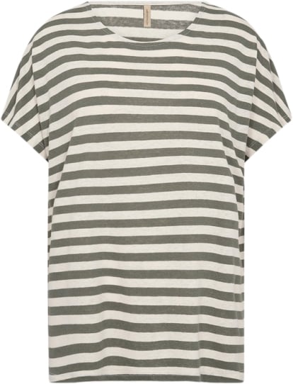 soyaconcept Scesme 2 Kvinde 7390c Misty Combi Kortærmede T-shirts Str XL - Viskose hos Magasin