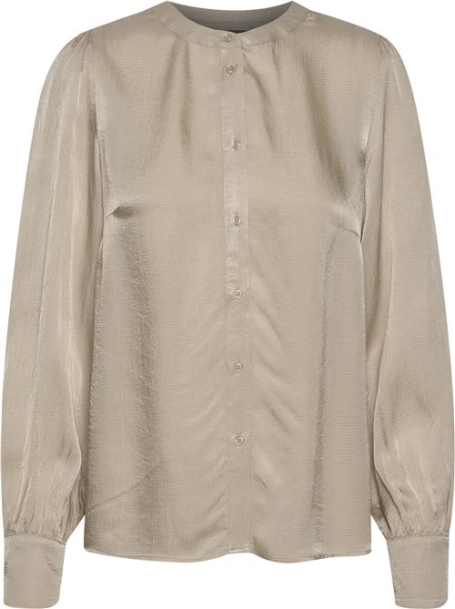 Soaked in Luxury Slfalula Shirt LS Kvinde Brindle Langærmede Bluser Regular Fit Str XS - hos Magasin