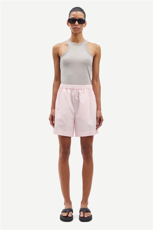 Samsøe Samsøe Salova Shorts 14644 Kvinde Chalk Pink Casual Shorts Str S - Bomuld hos Magasin