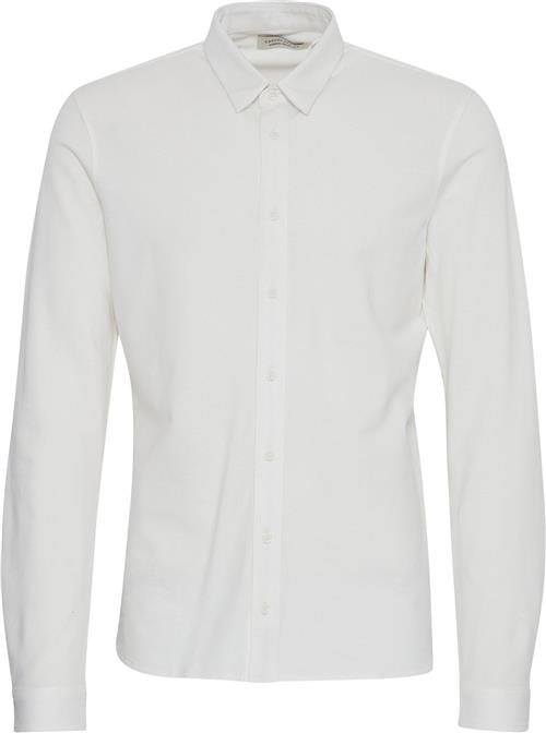 Casual Friday Cfarthur LS BU Jersey Piquet Shirt Kvinde Snow White Skjorter Slim Fit Str XL - hos Magasin