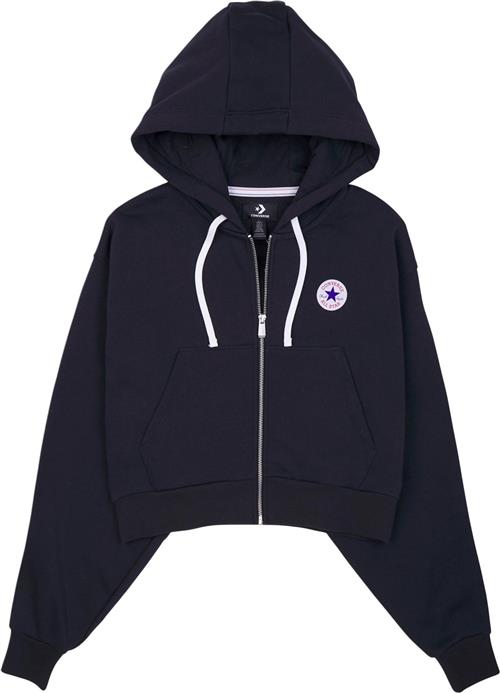 Se Converse Retro Chuck Full ZIP Hoodie Kvinde Converse Black Hættetrøjer Str L - hos Magasin ved Magasin