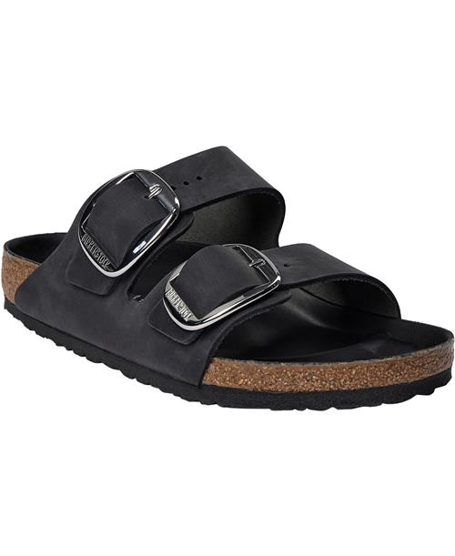 Birkenstock Arizona Big Buckle Leoi Black HEX Kvinde Black Flade Sandaler Str 43 - Læder hos Magasin