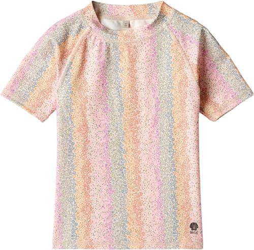 Wheat Kortærmet Bade Tshirt Jackie Str 110 / 5 år - Rainbow Flowers Uv Tøj & Hatte Polyester hos Magasin