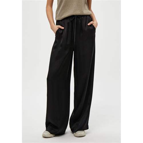 Se Minus Kamia Pants 1 Kvinde Sort Bukser Med Brede Ben Str 44 - Polyester hos Magasin ved Magasin