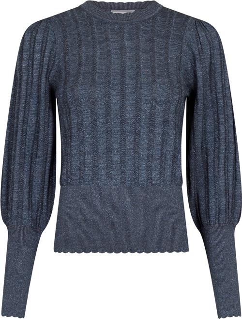 Neo Noir Dary Glitter Knit Blouse Kvinde Steel Grey Sweaters Str 38 - hos Magasin