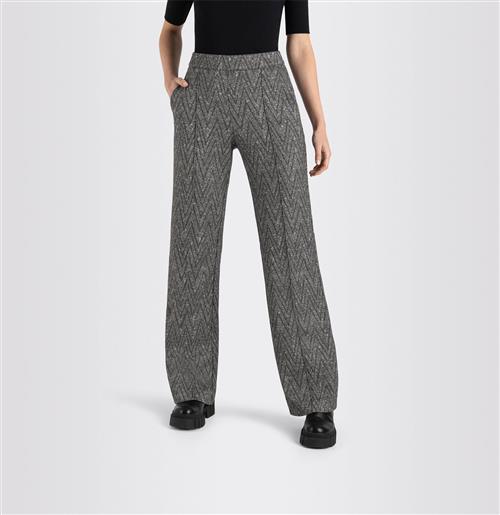 Se MAC Jeans Chiara Kvinde Silver Shadow Zig Zag Bukser Med Lige Ben Str W34 / L32 - hos Magasin ved Magasin