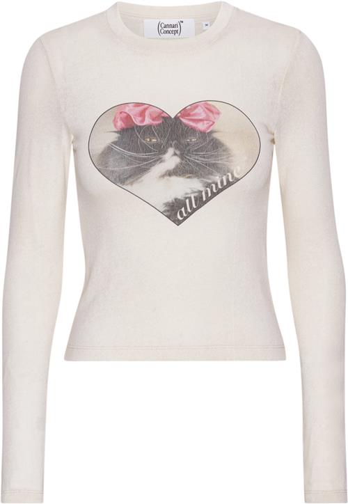 Se Cannari Concept Long Sleeve Top Kvinde Cannoli Cream Langærmede T-shirts Str 32 - hos Magasin ved Magasin