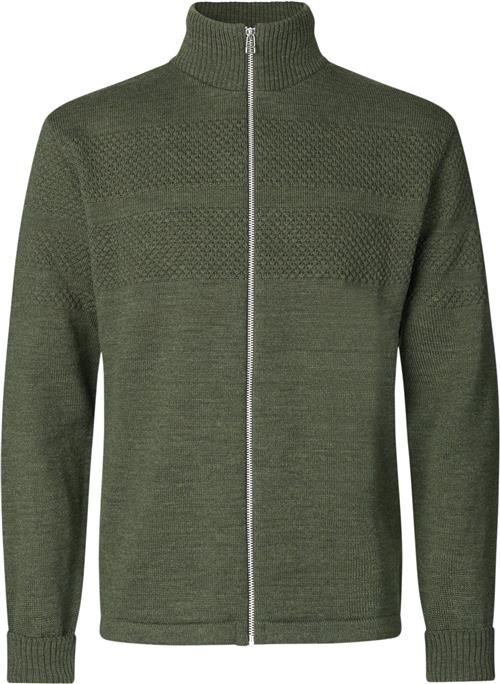 Se Mads Nørgaard - Copenhagen Wool Klemens Zip Knit Mand Tarmac Sweaters Str L - Uld hos Magasin ved Magasin