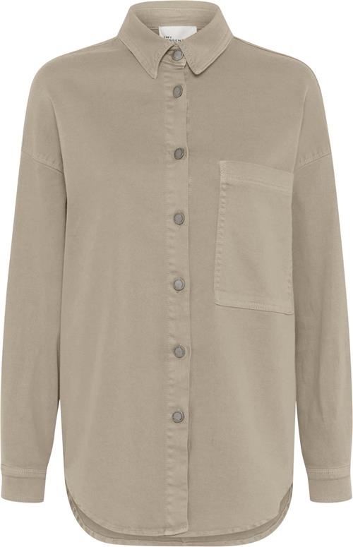 My Essential Wardrobe Laramw 149 Shirt Kvinde Silver Sage Washed Langærmede Skjorter Str 38 - hos Magasin