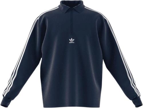 adidas 3stri-polo LS Mand Blue Sweatshirts Str S - Bomuld hos Magasin