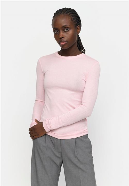 Soft Rebels Srroman Oneck Kvinde Roseate Spoonbill Melange Langærmede T-shirts Str XS - hos Magasin