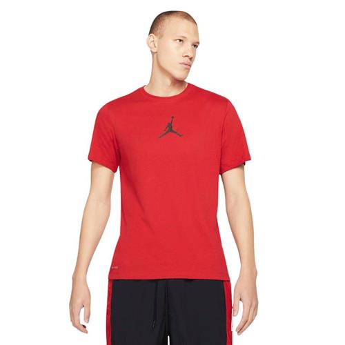 Nike Jordan Jumpman Tshirt Mand Gym Red/black Kortærmede T-shirts Str S - Bomuld hos Magasin