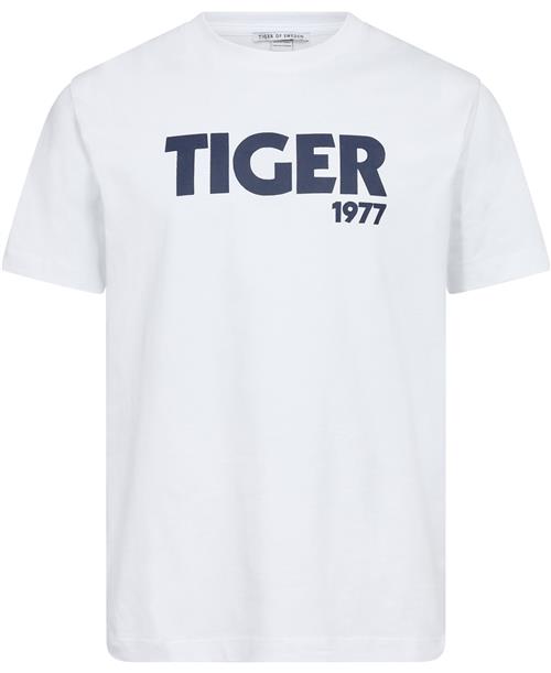 Se Tiger of Sweden Dillan Mand Pure White Kortærmede T-shirts Str L - hos Magasin ved Magasin