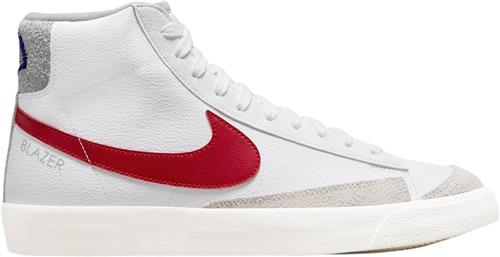 Nike Blazer mid '77 Mand White/gym Red-lt Smoke Grey-phantom Sneakers Str 43 - Læder hos Magasin