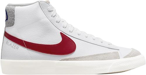 Nike Blazer mid '77 Mand White/gym Red-lt Smoke Grey-phantom Sneakers Str 42.5 - Læder hos Magasin