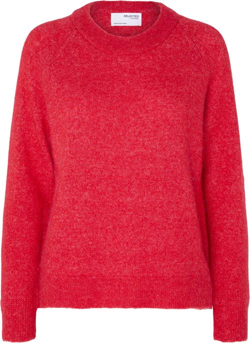 Selected Femme Slflulu LS Knit Oneck B Noos Kvinde Ski Patrol/melange Sweaters Str S - hos Magasin