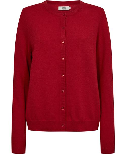 Magasin du Nord Collection Magasin Myrna 3 RWS Cardigan Lambswool Kvinde Flaming Red Cardigans Str XL Uld