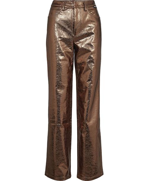 ROTATE Birger Christensen Textured High Waist Pants Kvinde Toasted Coconut Straight Jeans Str 40 - hos Magasin