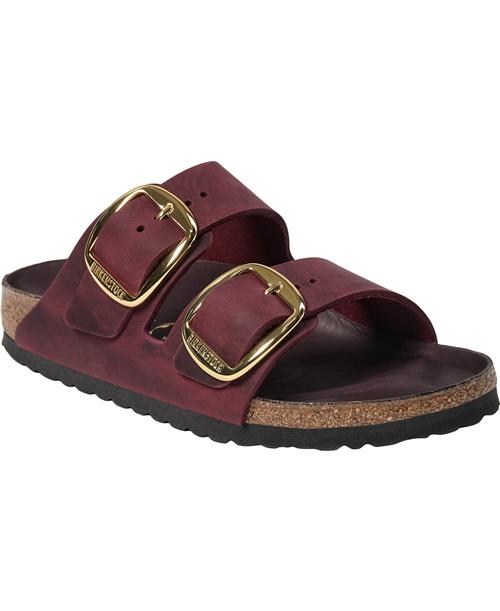 Se Birkenstock Arizona Big Buckle Leoi Zinfandel HEX Kvinde Zinfandel Flade Sandaler Str 41 - Læder hos Magasin ved Magasin