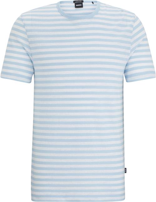 BOSS Tiburt 457 Mand Light/pastel Blue Kortærmede T-shirts Str S - hos Magasin