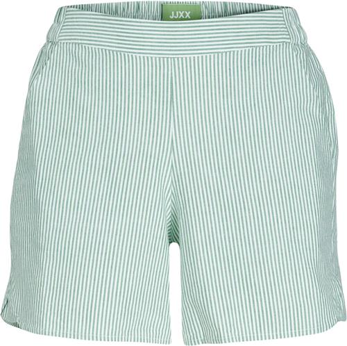 JJXX Jxsiva Oxford Shorts WVN Kvinde Grayed Jade/stripes Casual Shorts Str L - hos Magasin