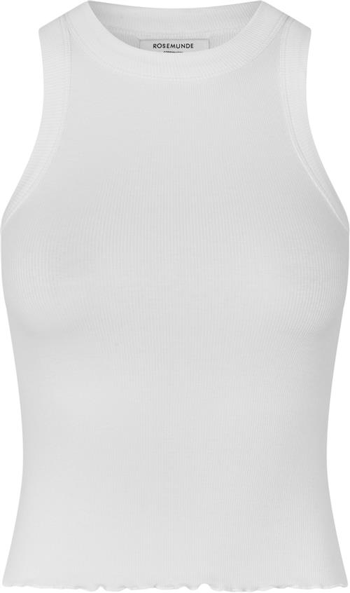 Rosemunde Organic Cotton top Kvinde Hvid Tanktoppe Str S - Bomuld hos Magasin