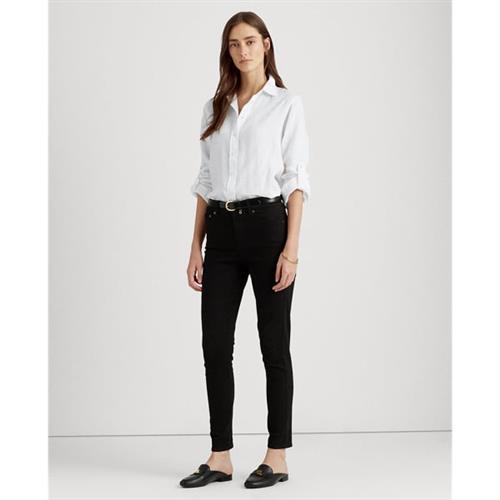 Se Lauren Ralph Lauren Linen Shirt Kvinde Hvid Hørskjorter Str L - hos Magasin ved Magasin