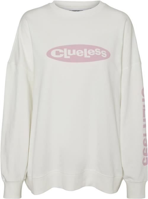 Se Something New Snemily LS Oversize Sweatclueless Kvinde Star White/clueless Print Sweatshirts Str S - hos Magasin ved Magasin