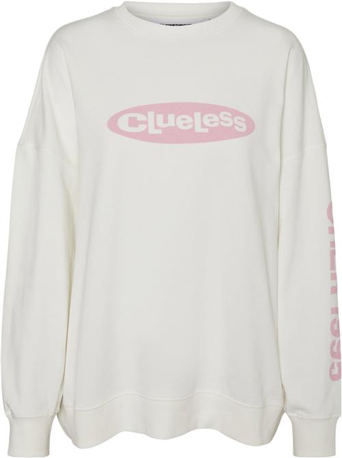 Something New Snemily LS Oversize Sweatclueless Kvinde Star White/clueless Print Sweatshirts Str M - hos Magasin