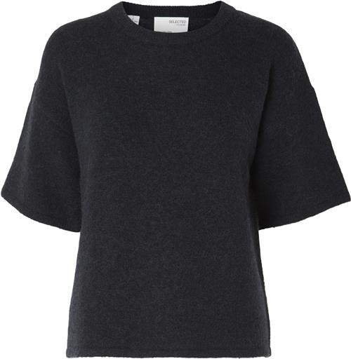 Se Selected Femme Slfmalineliliana 2/4 Knit O-neck N Kvinde Dark Sapphire/melange Kortærmet Strik Str XS - hos Magasin ved Magasin