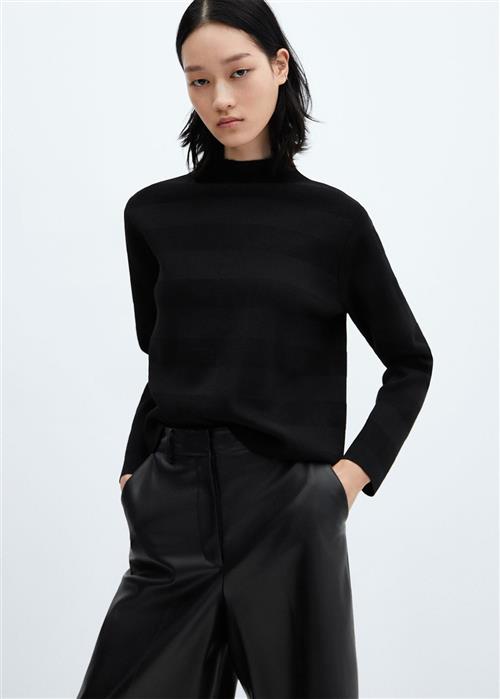 MANGO High Collar Sweater Kvinde Black Sweaters Str S - hos Magasin