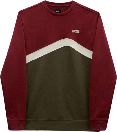 Vans Sidestripe Blocks Crew Sweatshirt Mand Grape Leaf/syrah Sweatshirts Str S - Bomuld hos Magasin