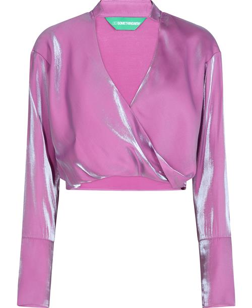 Something New Snbey LS TOP D2 Kvinde Rose Violet Langærmede Bluser Str 42 - hos Magasin