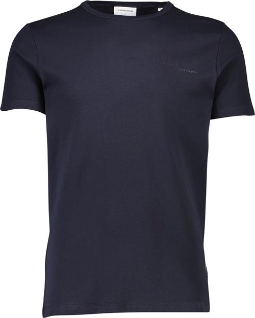 Lindbergh Basic Oneck tee S/S Mand Navy Kortærmede T-shirts Relaxed Fit Str XL - Bomuld hos Magasin