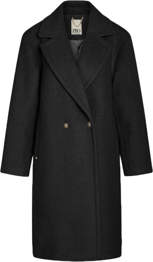 PBO ¤ Teddy Coat ¤ Kvinde Black Uldfrakker Str 40 - hos Magasin