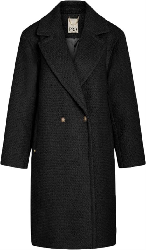 PBO ¤ Teddy Coat ¤ Kvinde Black Uldfrakker Str 38 - hos Magasin