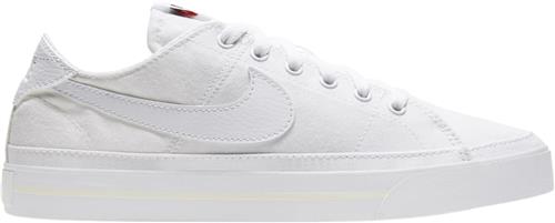 Se Nike Court Legacy Canvas Kvinde Hvid Sneakers Str 38.5 - hos Magasin ved Magasin