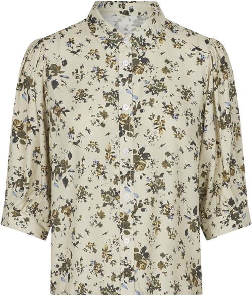 Lollys Laundry Bonoll Shirt SS Kvinde Flower Print Kortærmede Skjorter Str S - hos Magasin