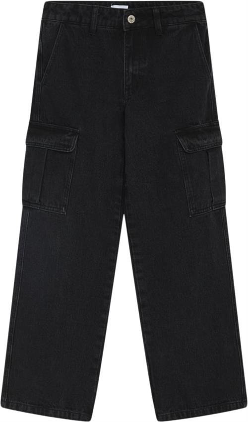 Grunt Worki Low Waist Cargo Str 25/12Y - Black Jeans hos Magasin