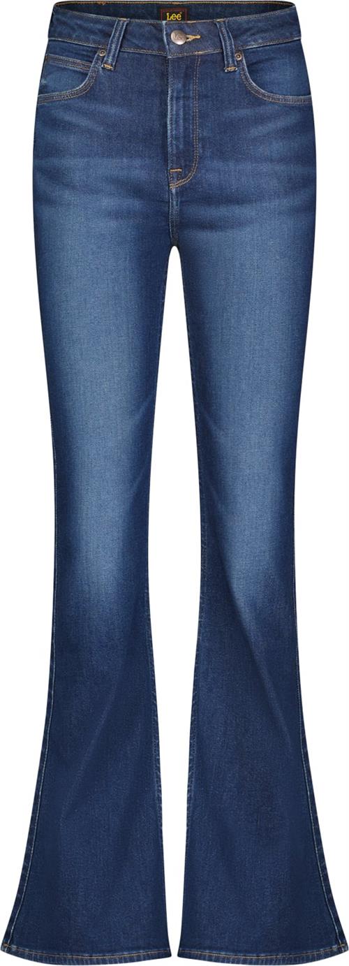 Se Lee Breese Kvinde Blå Flared Jeans Str 32/31 - Denim hos Magasin ved Magasin